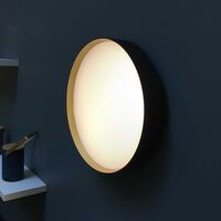 LUCIA 45 Væg/Loftlampe Sort/Guld, 26W, 2700K