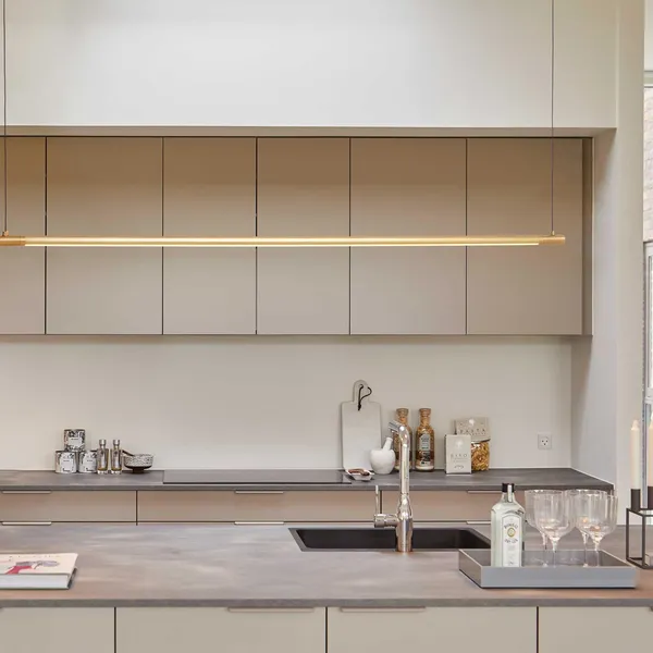 Straw Pendant L200 Brass