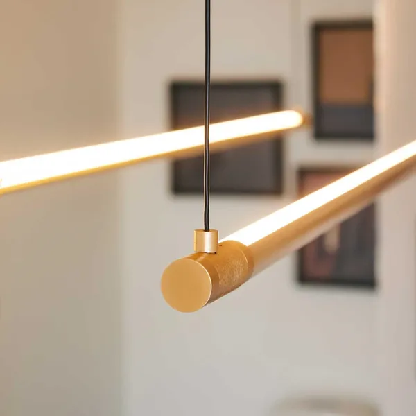 Straw Pendant L200 Brass