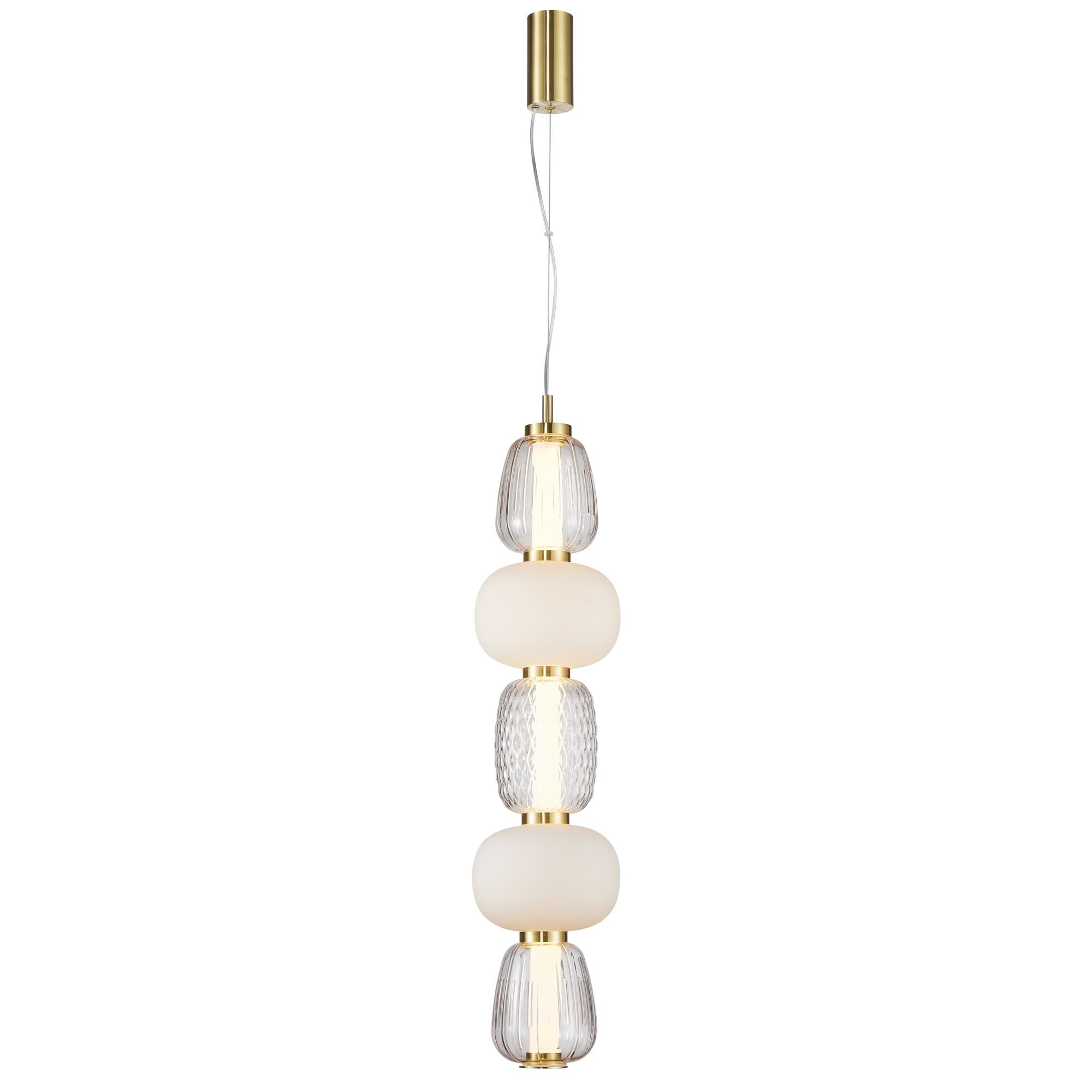 Pearl 5 Pendel Amber/Guld