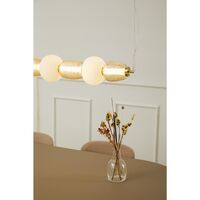 Pearl 7 Pendel Amber/Guld