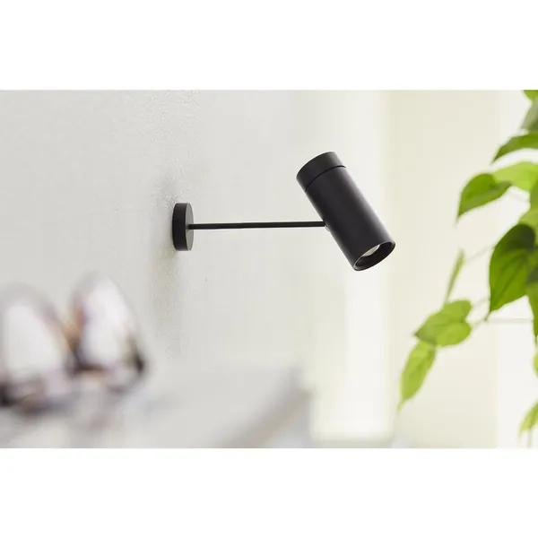 Sia Væg/Loftlampe Base Sort