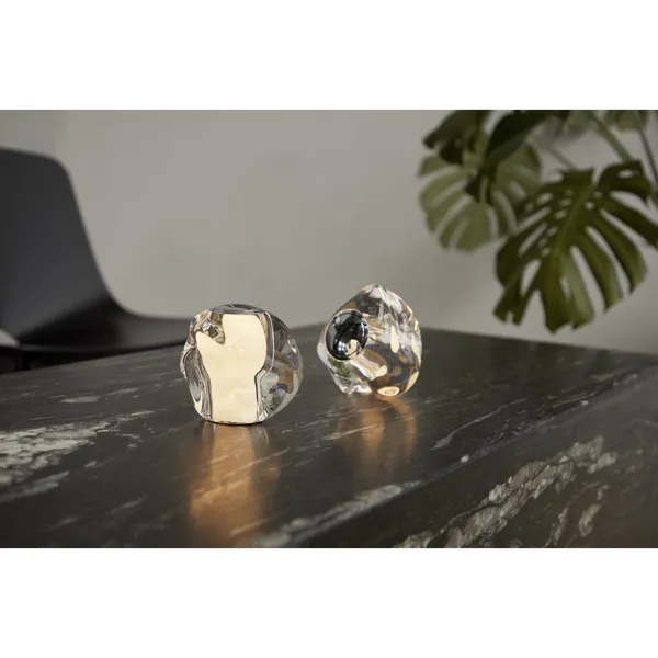 Ice Ball Lampe Portable Transparente/Chrome