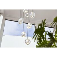 Eis Ball Pendelleuchte 10 Transparent