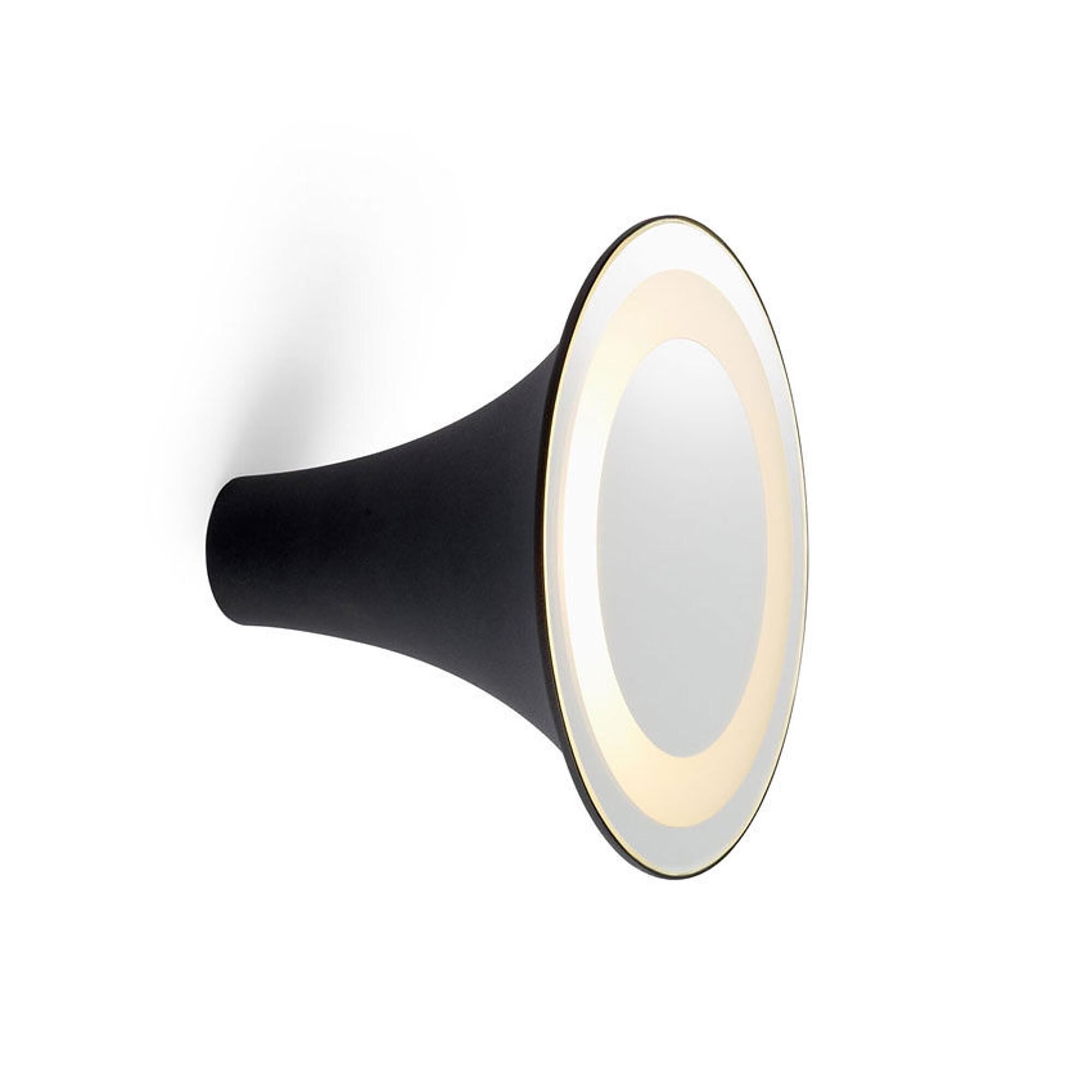 Trizo 21 Sirens V&auml;gglampa Svart + Vitfrostat Glas + Spegel Liten