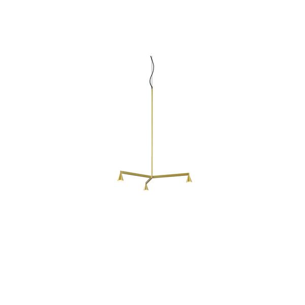 Trizo 21 Austere Lampadario Y 25 Ottone