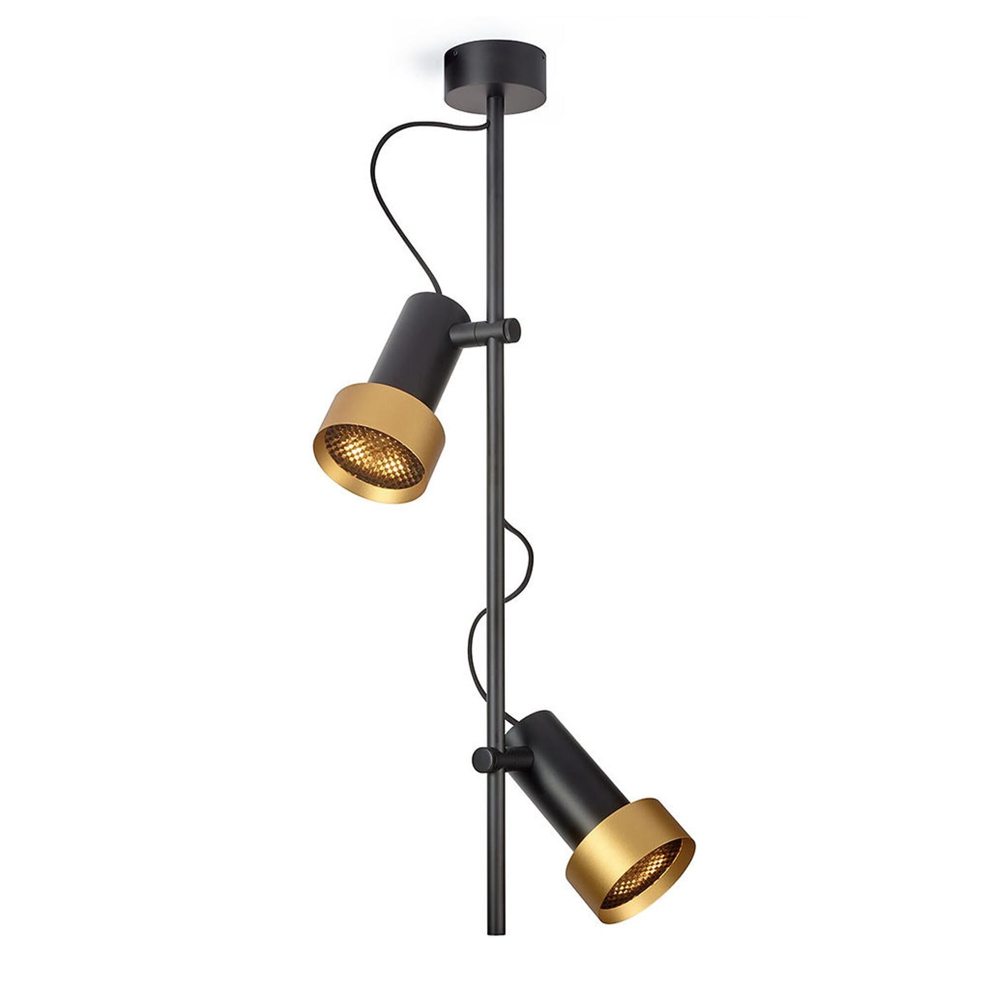 Trizo 21 2Thirty-CV2 Honeycomb Taklampa Svart/ Guld Ring