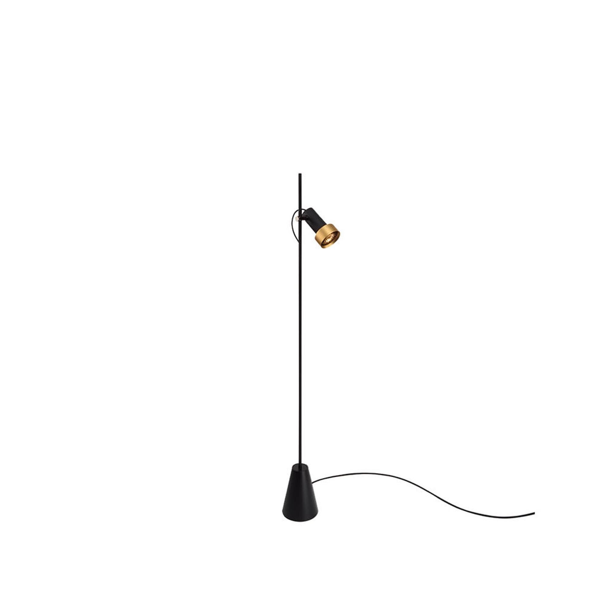 Trizo 21 2Thirty-Floor 1 Honeycomb Golvlampa Svart/ Guld Ring