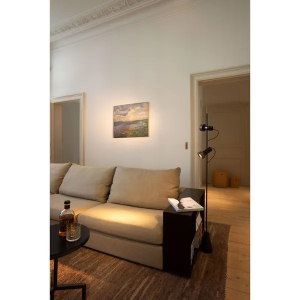 Trizo 21 2Thirty Floor 2 Gulvlampe Dæmpbar Sort/ Guld Ring
