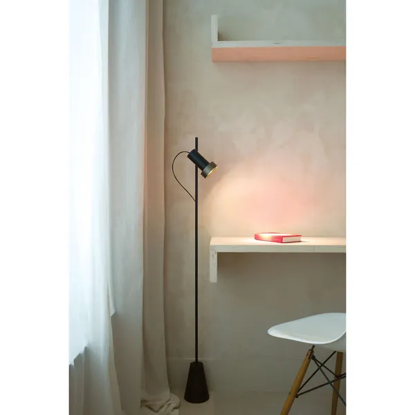 Trizo 21 2Thirty Floor 2 Gulvlampe Dæmpbar Sort/ Guld Ring