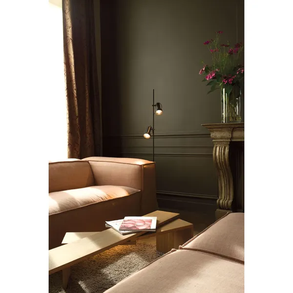 Trizo 21 2Thirty Floor 2 Gulvlampe Dæmpbar Sort/ Guld Ring