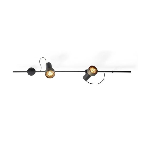 Trizo 21 2Thirty-WH2 Honeycomb Wandlampe Schwarz/ Bronze Ring