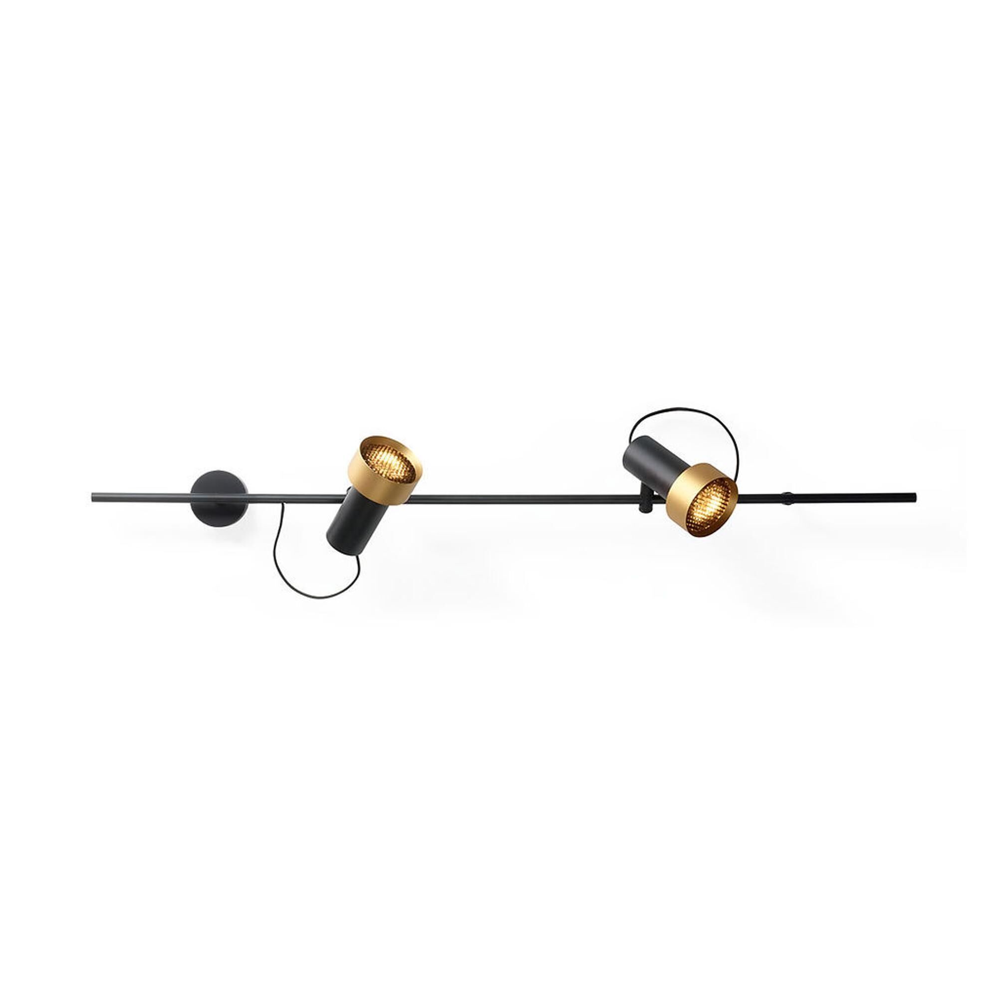 Trizo 21 2Thirty-WH2 Honeycomb V&auml;gglampa Svart/ Guld Ring