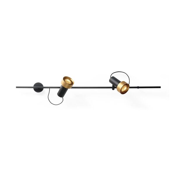 Trizo 21 2Thirty-WH2 Honeycomb Wandlampe Schwarz/ Goldring