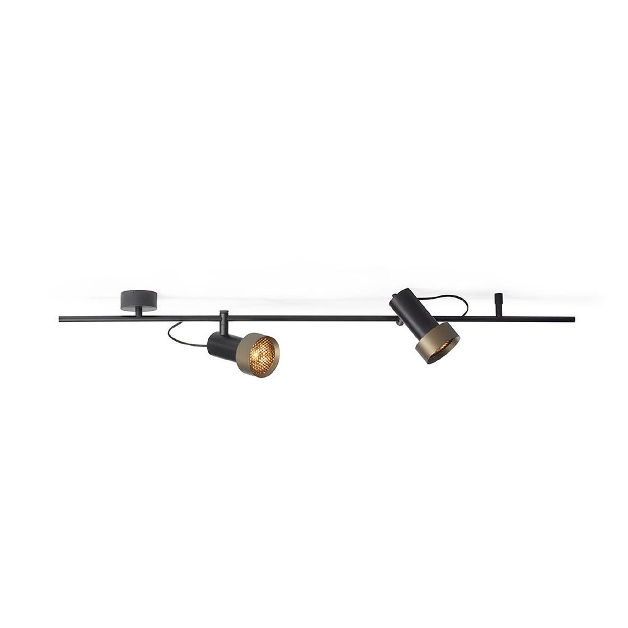 Trizo 21 2Thirty-CH2 Honeycomb Taklampa Svart/ Brons Ring
