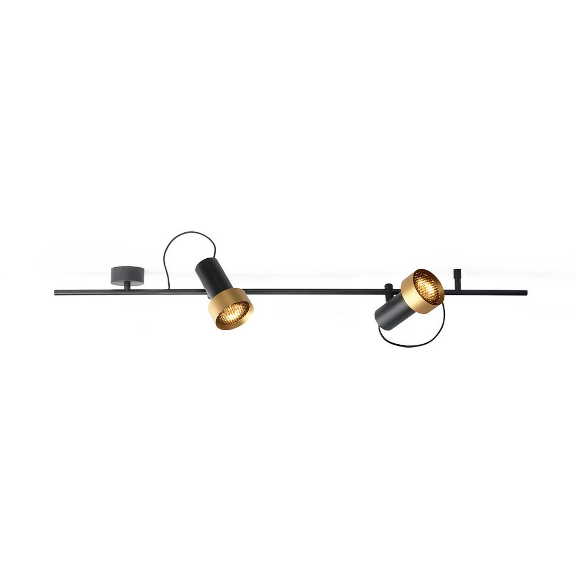 Trizo 21 2Thirty-CH2 Honeycomb Taklampa Svart/ Guld Ring