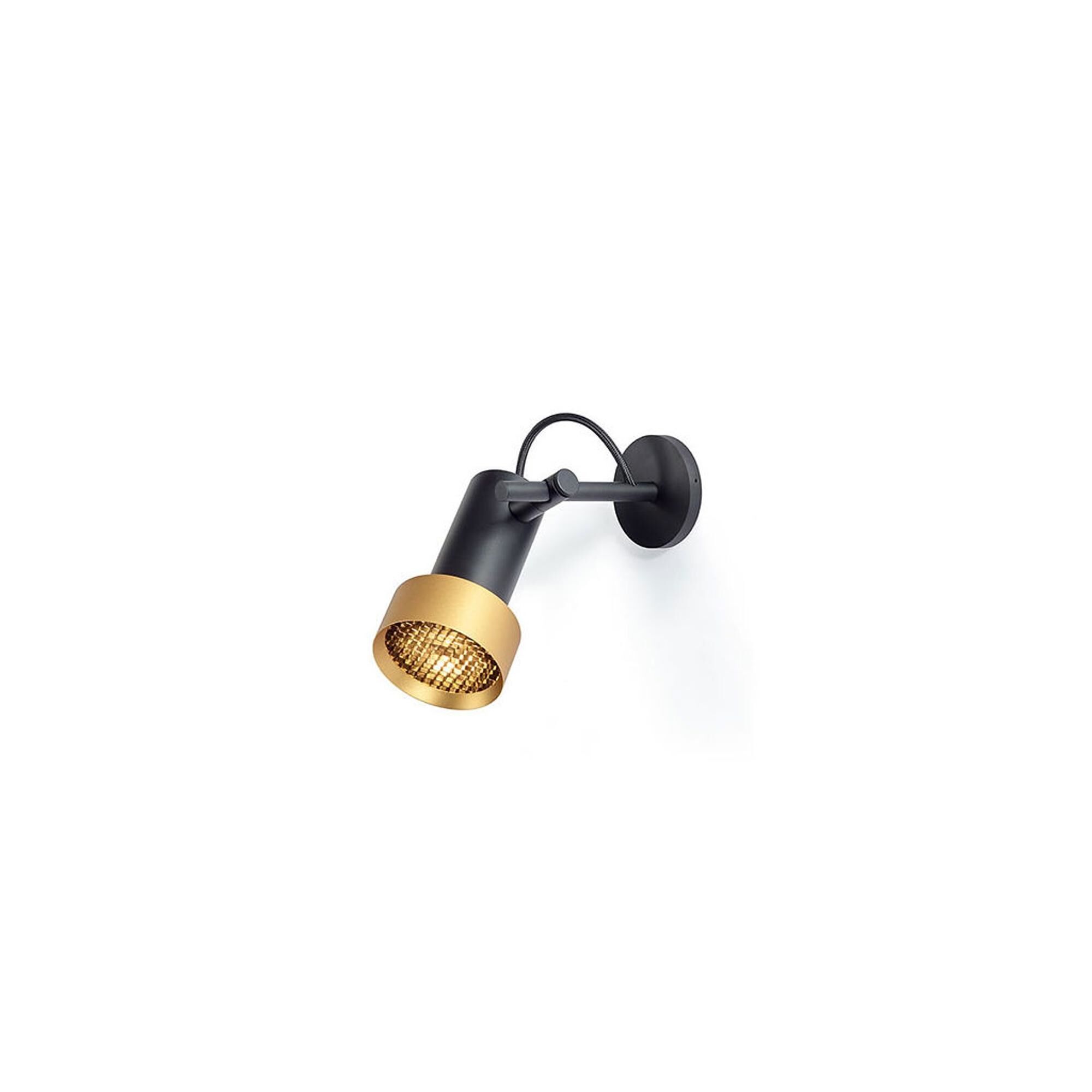 Trizo 21 2Thirty-W1 Honeycomb V&auml;gglampa Svart/ Guld Ring