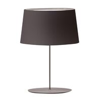 Warm Table Lamp Aluminium Shade Matt Brown