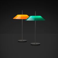 Mayfair Table Lamp Glossy Orange & Black