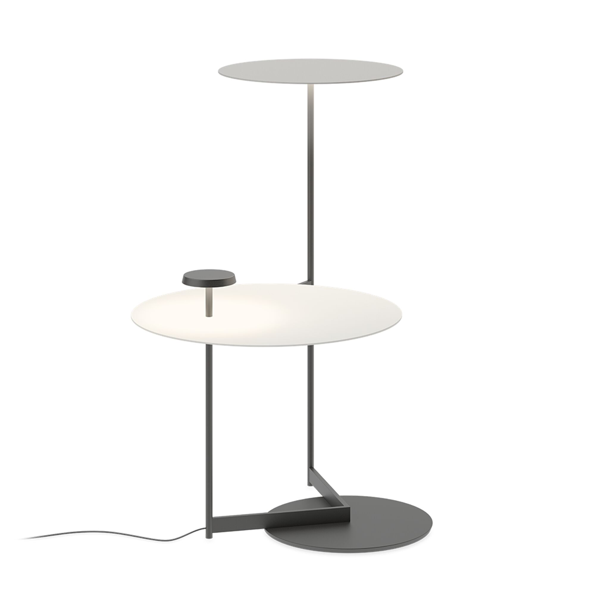 Flat Golvlampa 5945 Push Naturvit