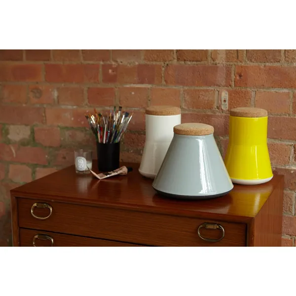 Large Jar H14 Glossy White/ Matt White