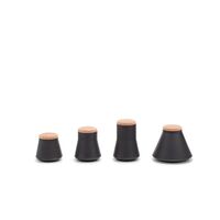 Large Jar H17.5 Matt Black/Glossy Black