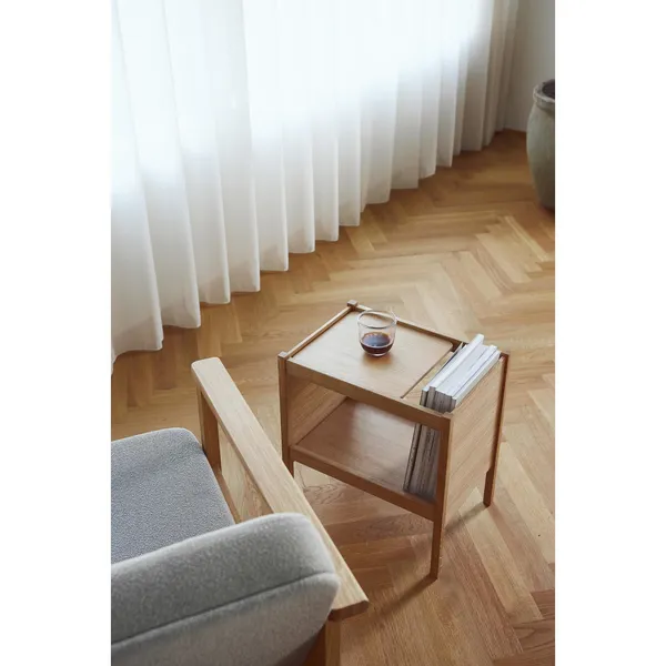 Journal Bijzettafel Wit Geolied Eiken