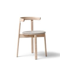 Lunar Dining Chair White Oiled Oak/Hallingdal