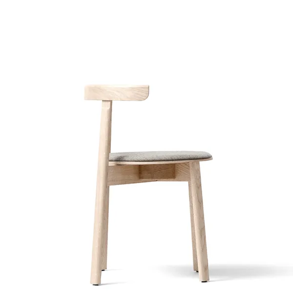 Lunar Dining Chair White Oiled Oak/Hallingdal