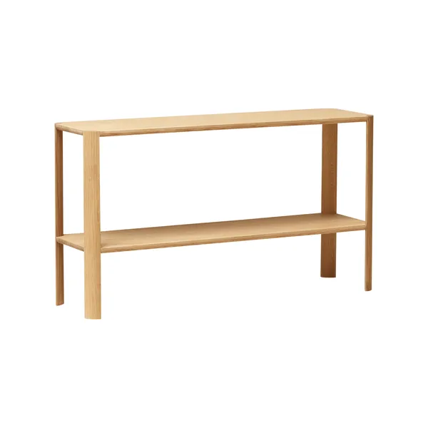 Leaf Bookcase 1x2 White Oiled Oak