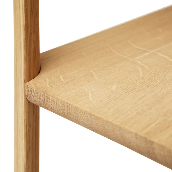 Leaf Bookcase 1x2 White Oiled Oak