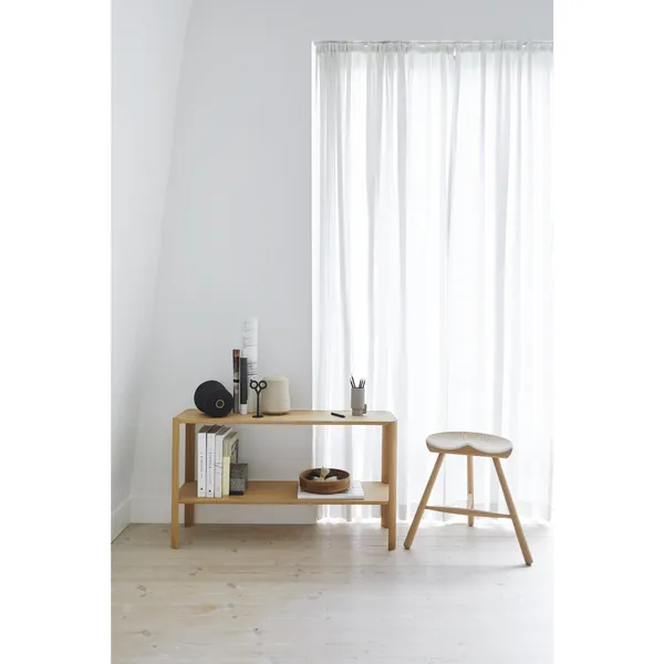 Leaf Bookcase 1x2 White Oiled Oak