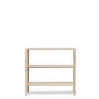 Leaf Bookcase 1x3 White Oiled Oak