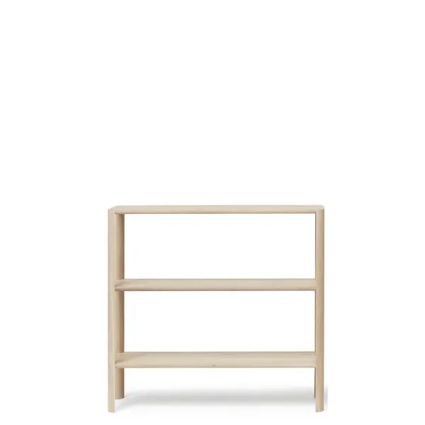 Leaf Bookcase 1x3 White Oiled Oak