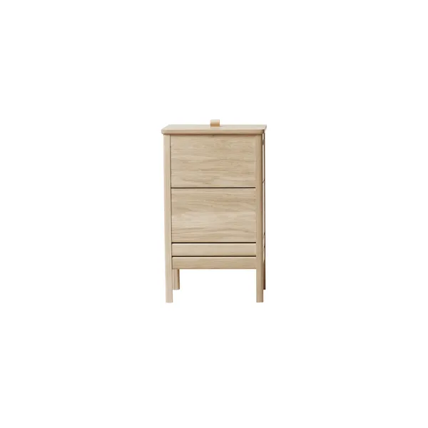 A Line Laundry Basket White-oiled Oak