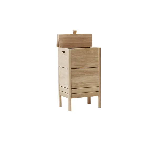 A Line Laundry Basket White-oiled Oak