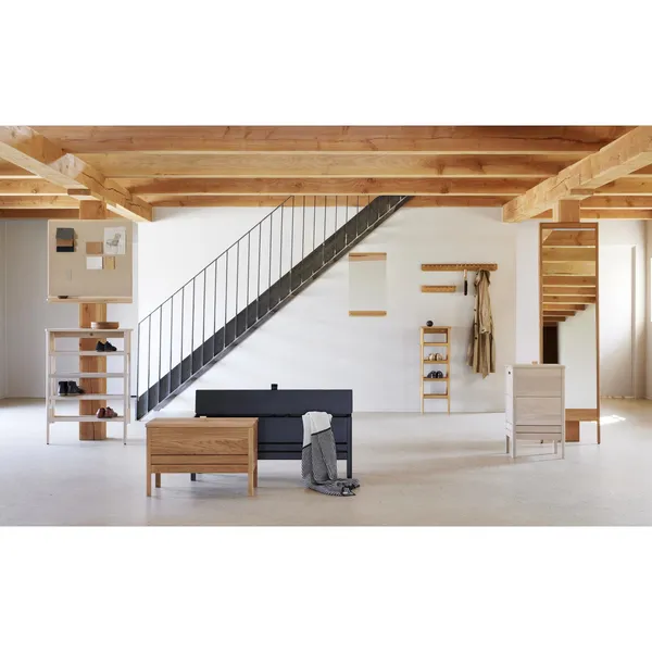 A Line Laundry Basket White-oiled Oak
