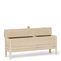 A-lijn Bank 111 cm Wit Geolied Eikenhout