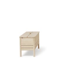 A-lijn Bank 111 cm Wit Geolied Eikenhout