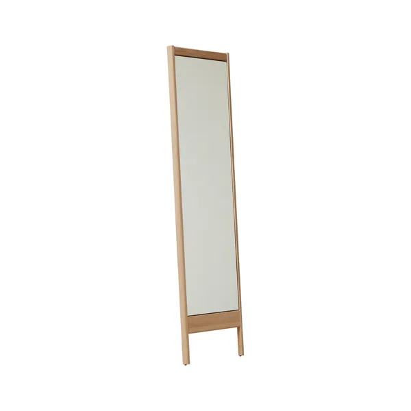 A Line Mirror White Oiled Oak