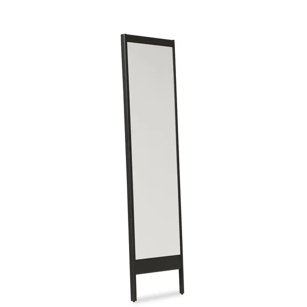 A Line Mirror Black Stained Oak