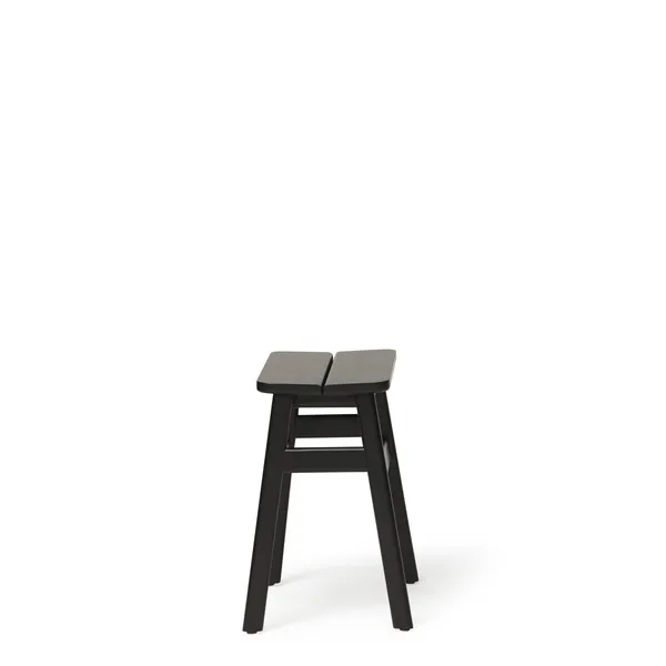 Angle Standard Stool 45 Black Stained Beech