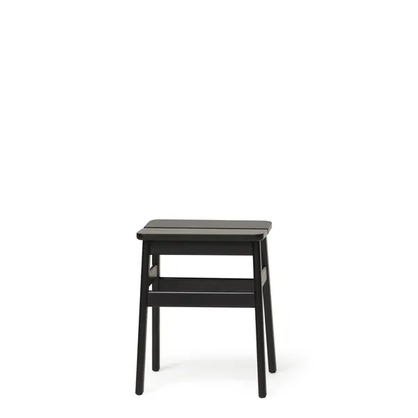 Angle Standard Stool 45 Black Stained Beech