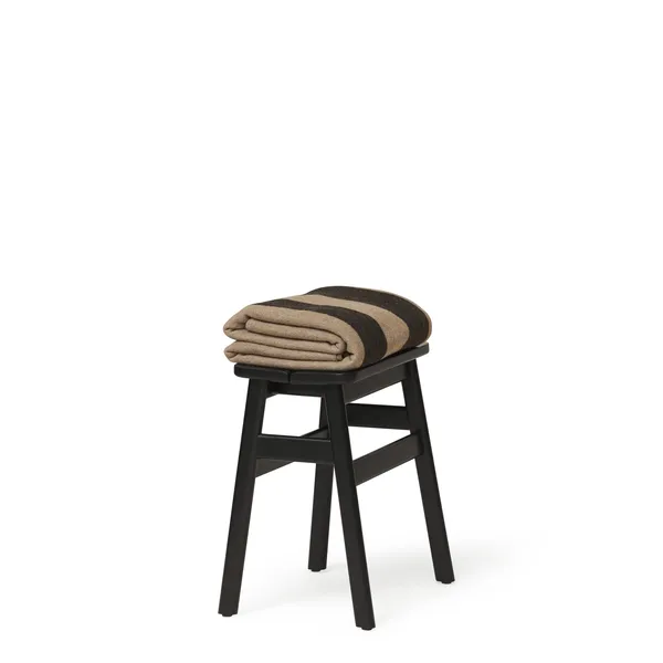 Angle Standard Stool 45 Black Stained Beech