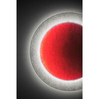 MoodMoon Round 85 Wandlamp Wit/ Rood