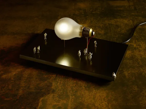 I Ricchi Poveri Monument for A Bulb Bordlampe Sort