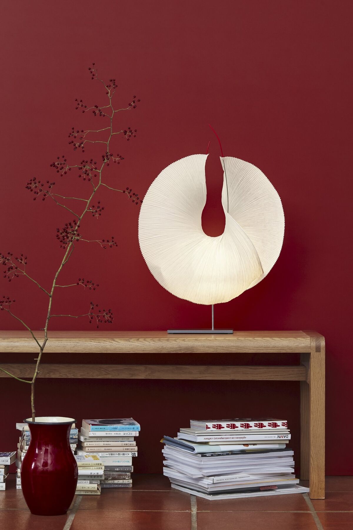 Yoruba Rose Lámpara de Mesa Blanco