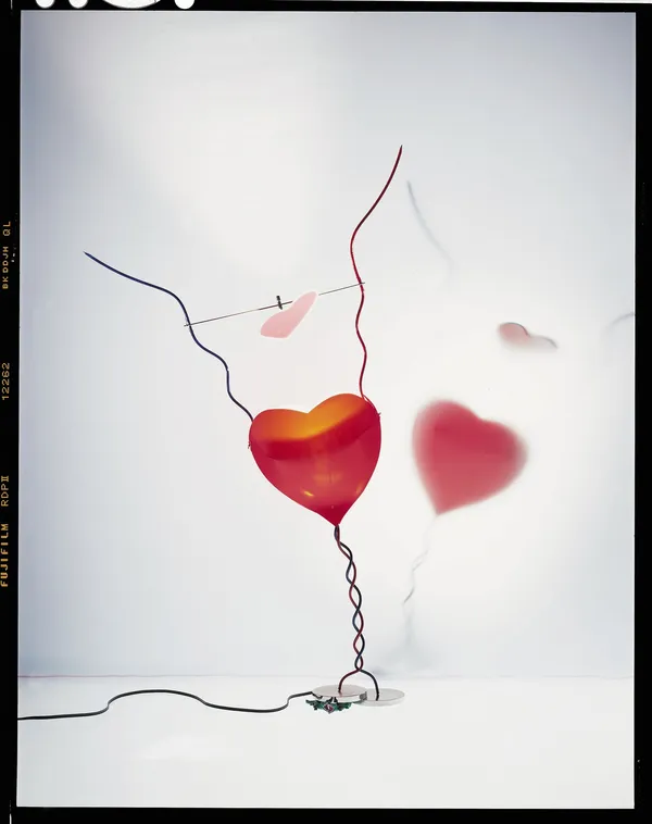 One From The Heart Table Lamp Red