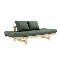 Beat Sofa Clear Lacquered Pine/756 Olive Green
