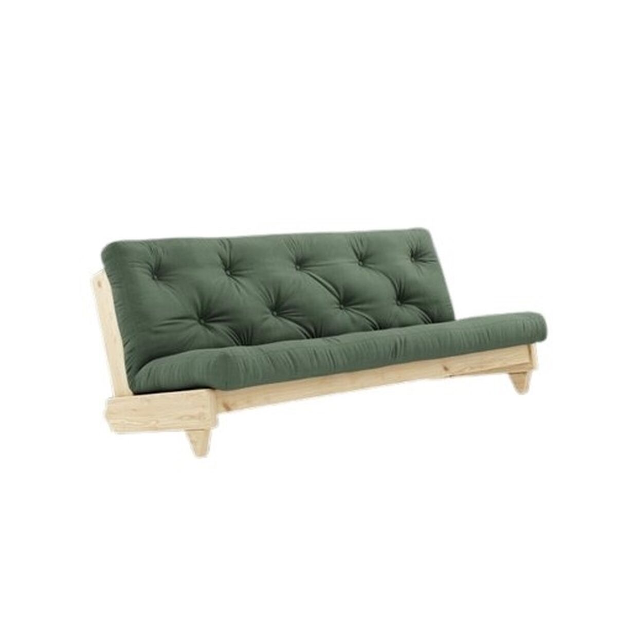Fresh sofa klarlakkert furu/756 olivengrønn